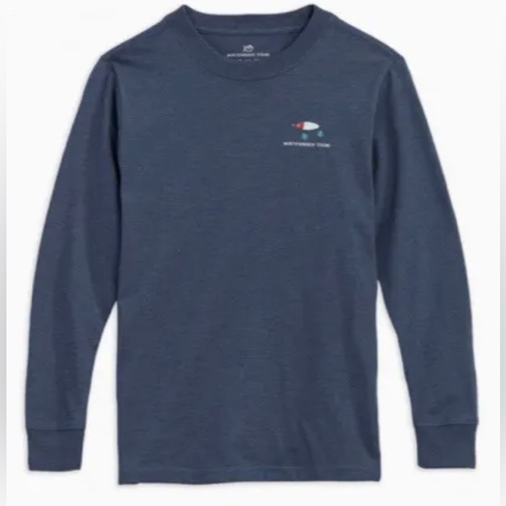 BOYS TODDLERS SOUTHERN TIDE MERRY FISHMAS SKIPJACK LONG SLEEVE T-SHIRT• SIZE XS